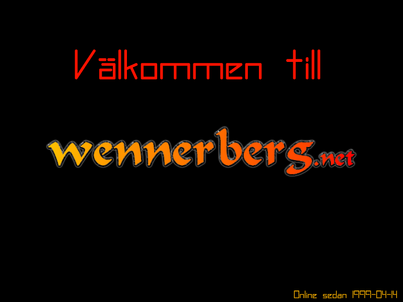 Välkommen till wennerberg.net – online sedan 1999-04-14